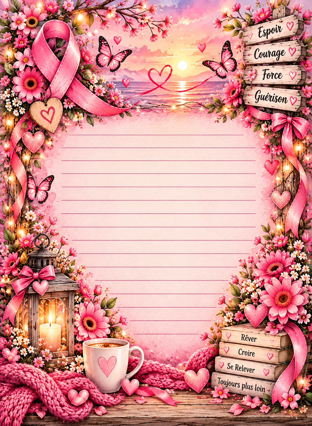Bloc-notes Octobre Rose | Une pensée en rose 🎀